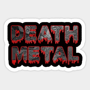 Death Metal Typography Design Sticker